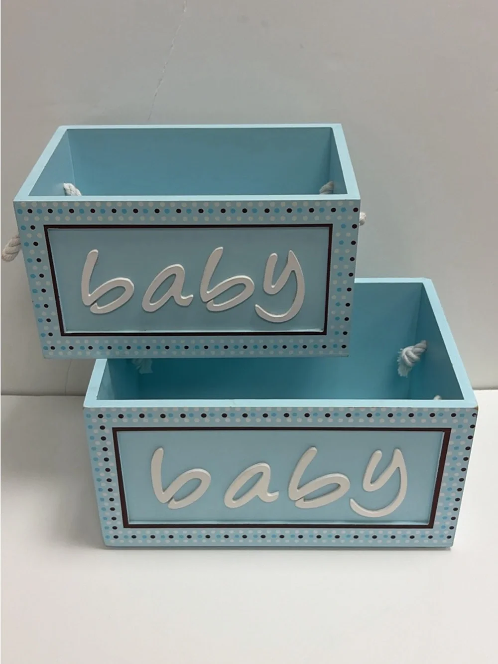Baby Blue Decorative Storage Boxes - Brand